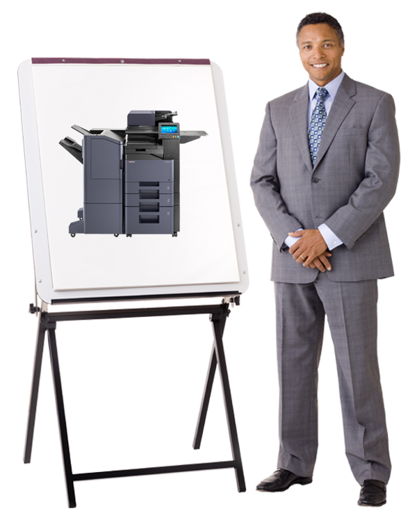 Taskalfa Working Businessman Easel Training Kyocera, Kittinger Business Machines, Copystar, Kyocera, Epson, Kobra, Orlando, Central, Florida